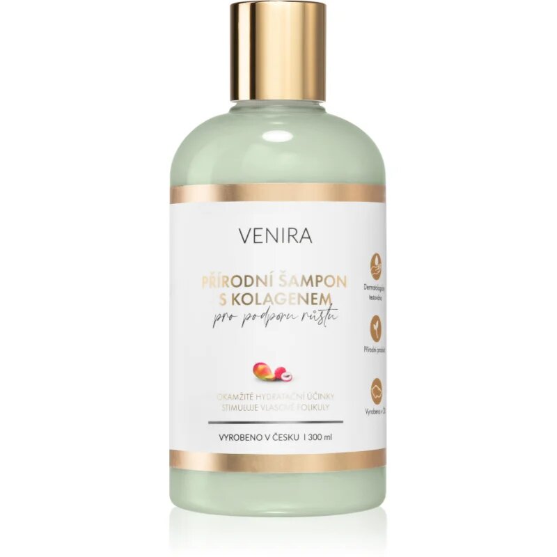 Venira Shampoo for Hair Growth naravni šampon s kolagenom z vonjem Mango-Lychee 300 ml