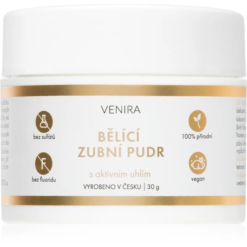 Venira Whitening tooth powder puder z aktivnim ogljem za beljenje zob s kokosom Mint 30 g
