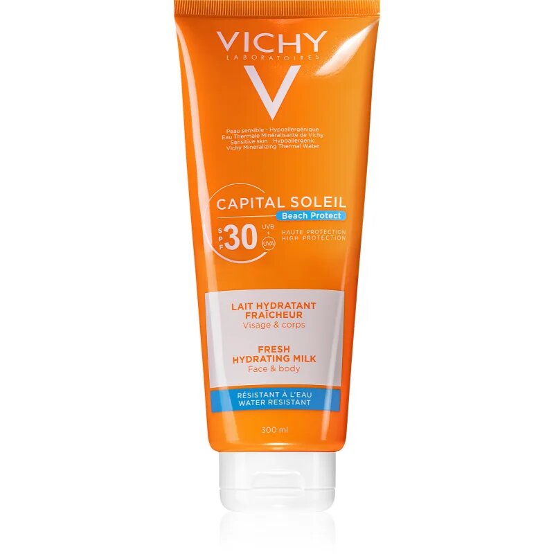 Vichy Capital Soleil Beach Protect zaščitni vlažilni losjon za obraz in telo SPF 30 300 ml