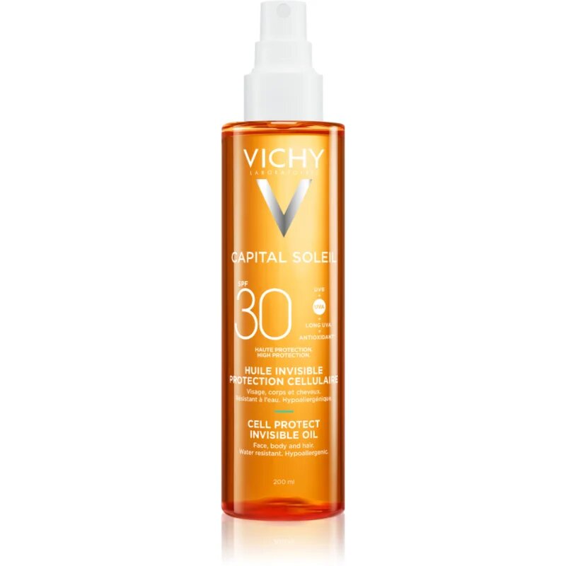 Vichy Capital Soleil Cell Protect Invisible Oil zaščitno olje SPF 30 200 ml