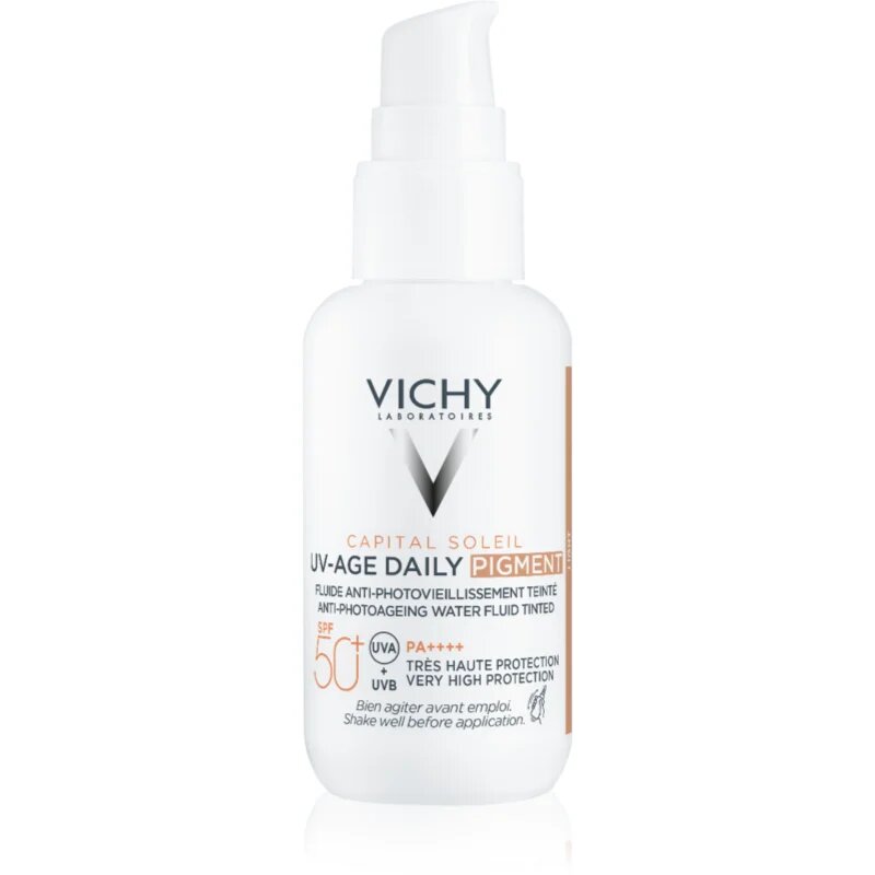 Vichy Capital Soleil Daily SPF50+ zaščitni tonirani fluid za obraz SPF 50+ odtenek Light 40 ml