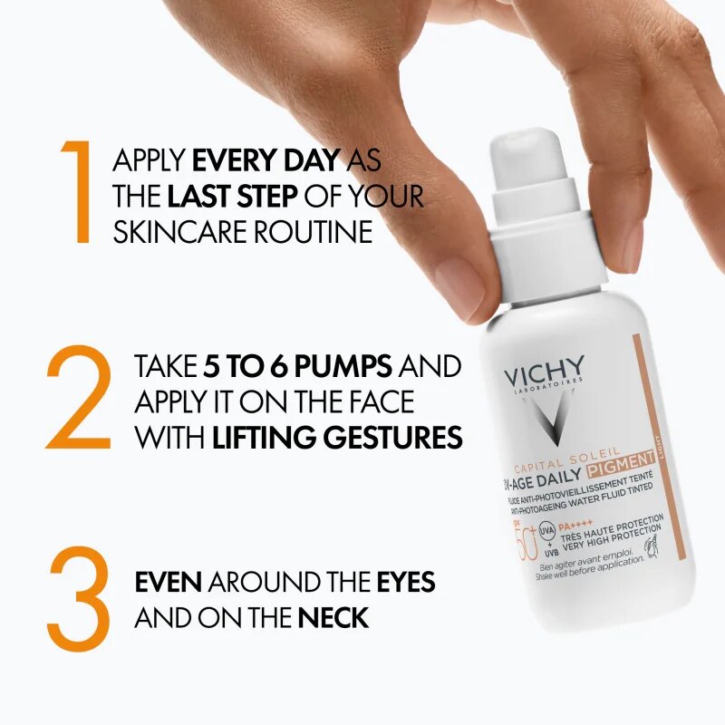 Vichy Capital Soleil Daily SPF50+ zaščitni tonirani fluid za obraz SPF 50+ odtenek Light 40 ml