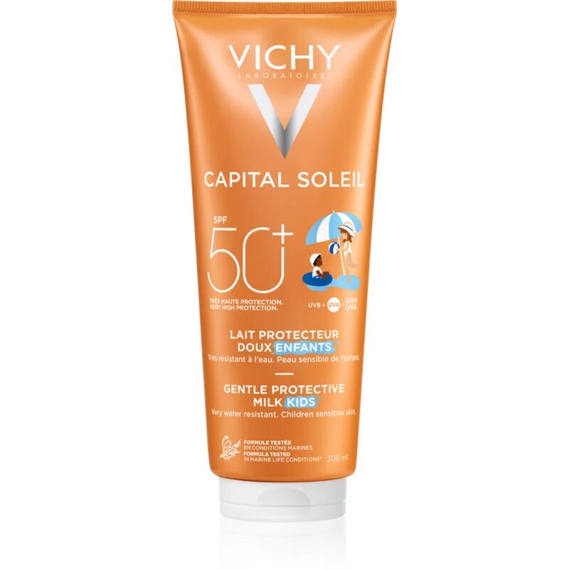 Vichy Capital Soleil Gentle Milk zaščitno mleko za otroke za obraz in telo SPF 50 300 ml