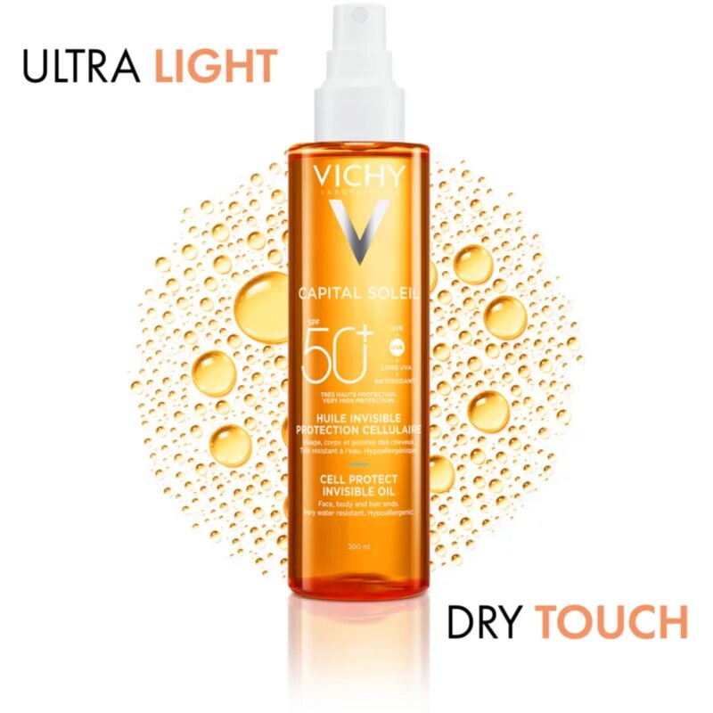 Vichy Capital Soleil Idéal Soleil olje za sončenje SPF 50+ 200 ml