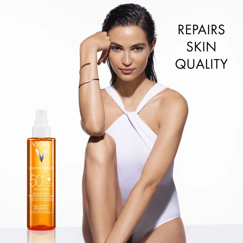Vichy Capital Soleil Idéal Soleil olje za sončenje SPF 50+ 200 ml