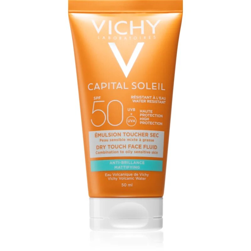 Vichy Capital Soleil Idéal Soleil zaščitni matirajoči fluid za obraz SPF 50 50 ml