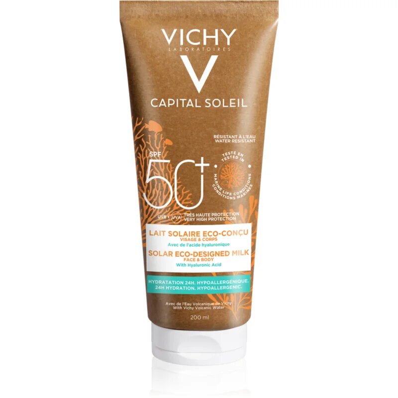 Vichy Capital Soleil Solar Eco-Designed Milk zaščitni losjon SPF 50+ 200 ml