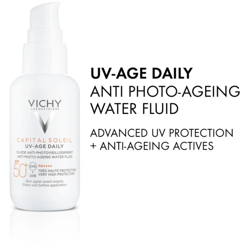 Vichy Capital Soleil UV-Age Daily fluid proti staranju kože SPF 50+ 40 ml