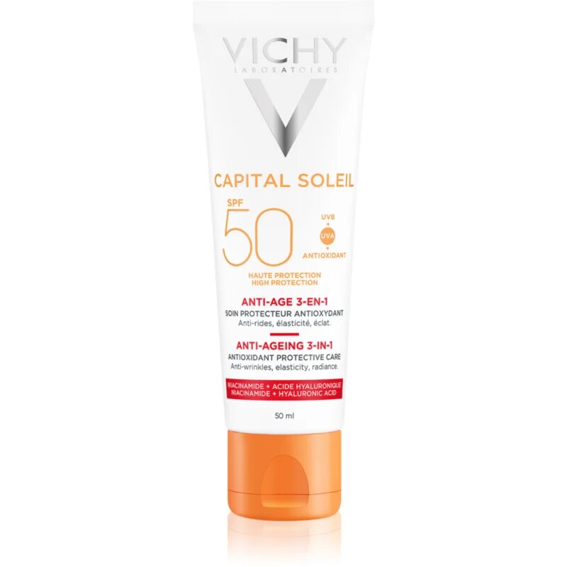 Vichy Capital Soleil zaščitna krema proti staranju kože SPF 50 50 ml