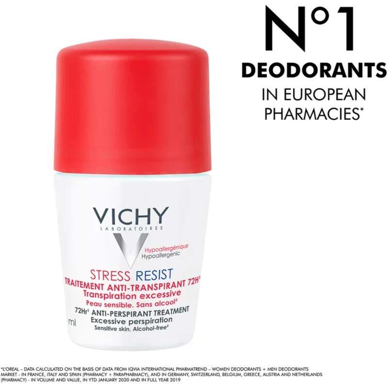 Vichy Deodorant 72h roll-on proti prekomernemu potenju 50 ml