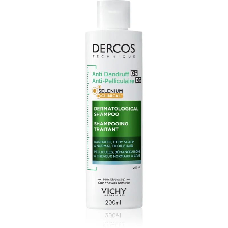 Vichy Dercos Anti-Dandruff šampon proti prhljaju za normalne in mastne lase 200 ml