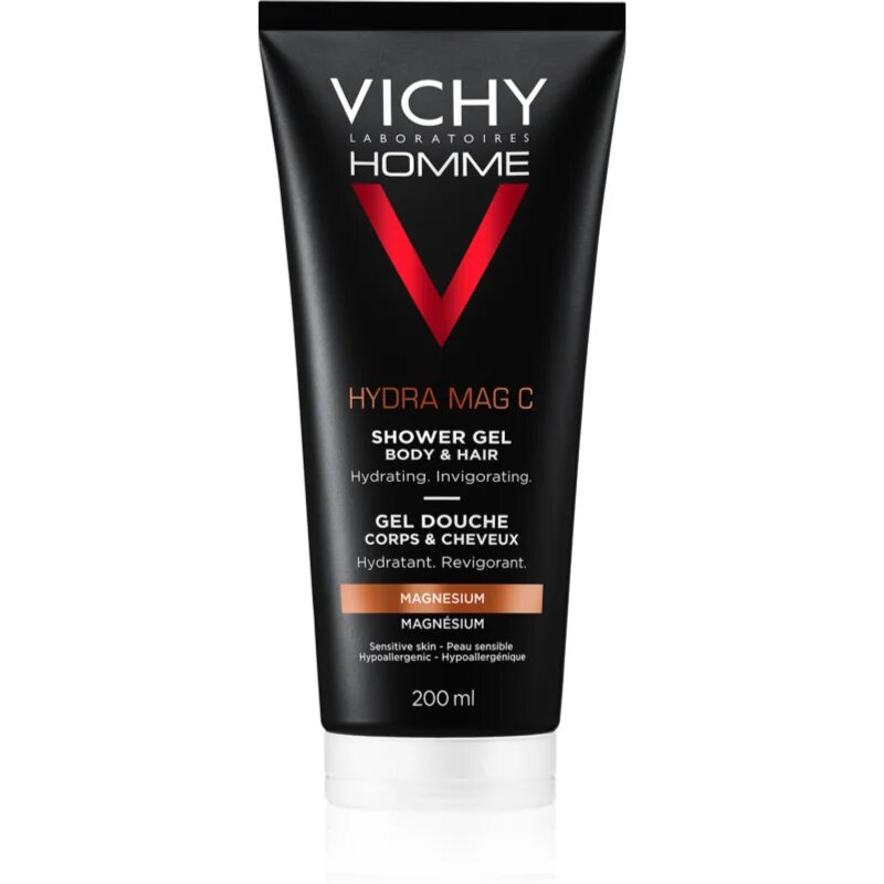 Vichy Homme Hydra-Mag C gel za prhanje za telo in lase 200 ml