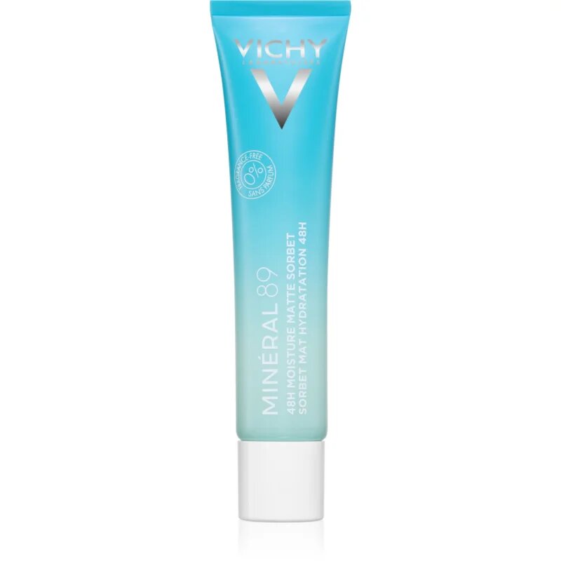 Vichy Minéral 89 48H Moisture Matte Sorbet vlažilna krema za obraz za mastno in mešano kožo 40 ml