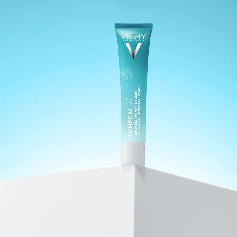 Vichy Minéral 89 48H Moisture Matte Sorbet vlažilna krema za obraz za mastno in mešano kožo 40 ml
