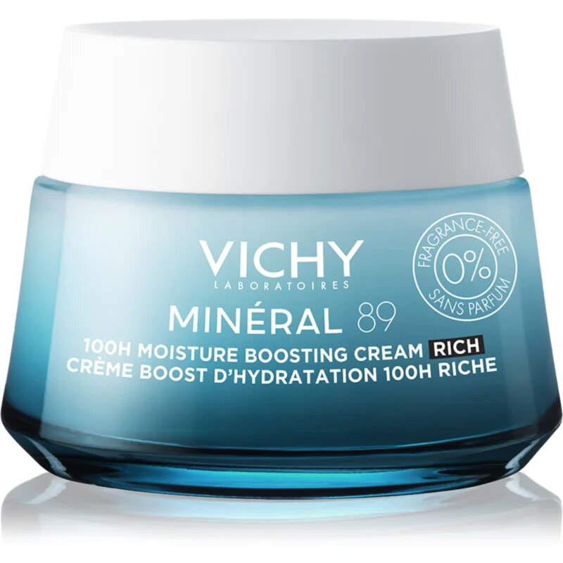 Vichy Minéral 89 bogata vlažilna krema brez dodanih dišav 50 ml