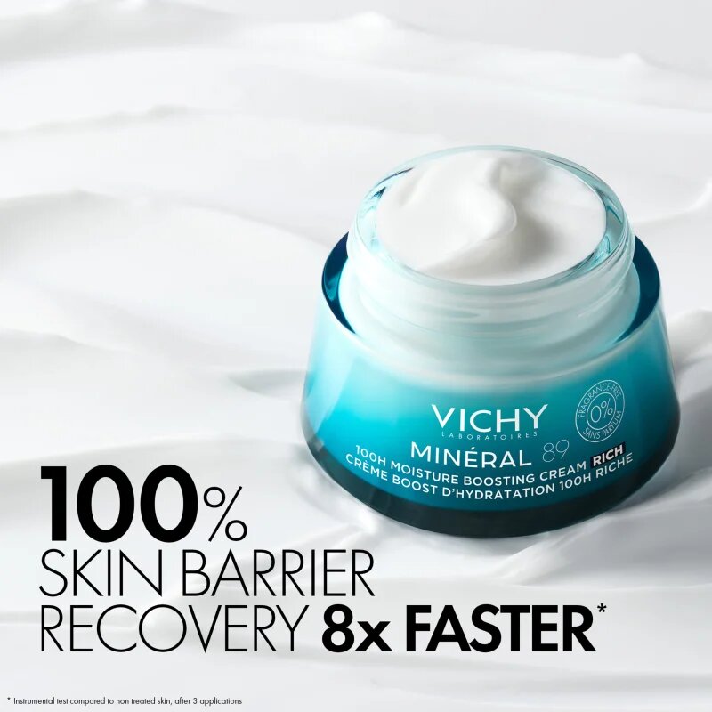 Vichy Minéral 89 bogata vlažilna krema brez dodanih dišav 50 ml