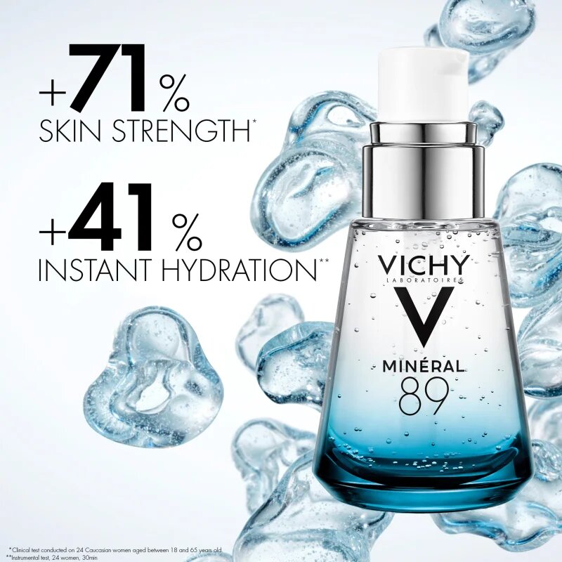 Vichy Minéral 89 krepilna poživitev za zapolnitev gub s hialuronsko kislino 30 ml