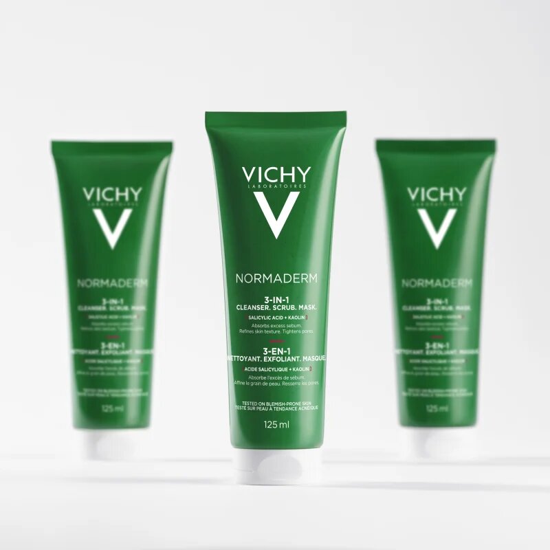 Vichy Normaderm čistilna nega za mastno in problematično kožo 125 ml
