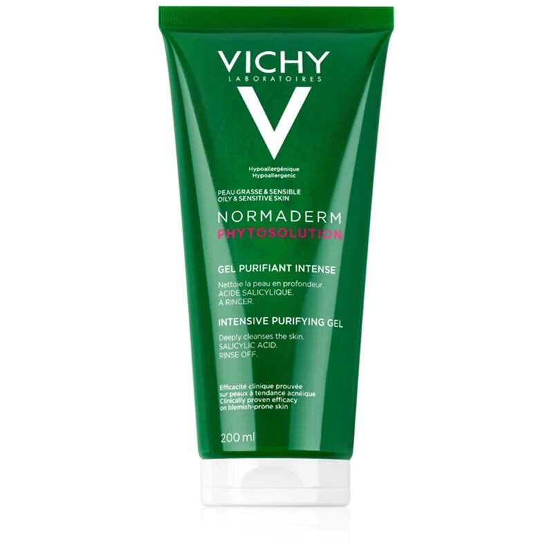 Vichy Normaderm Phytosolution globoko čistilni gel proti nepravilnostim na aknasti koži 200 ml