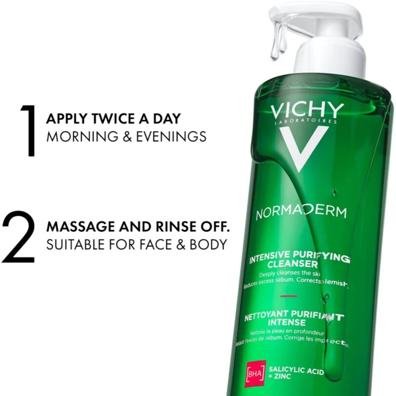 Vichy Normaderm Phytosolution globoko čistilni gel proti nepravilnostim na aknasti koži 400 ml