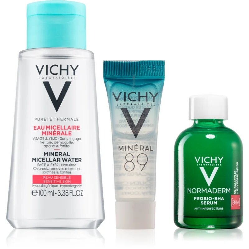 Vichy Normaderm Probio-BHA Set darilni set za problematično kožo 3 kos