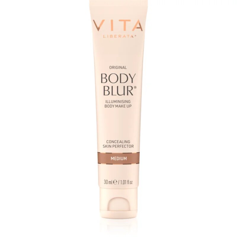 Vita Liberata Body Blur Body Makeup lahek tekoči puder za obraz in telo majhno pakiranje odtenek Medium 30 ml