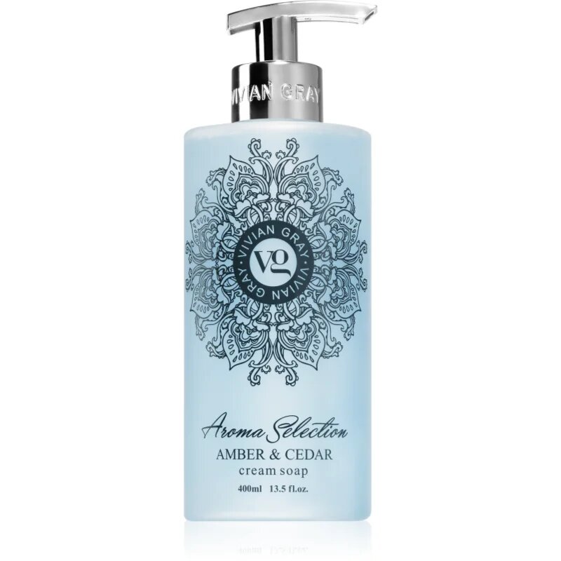 Vivian Gray Aroma Selection Amber & Cedar kremasto tekoče milo 400 ml
