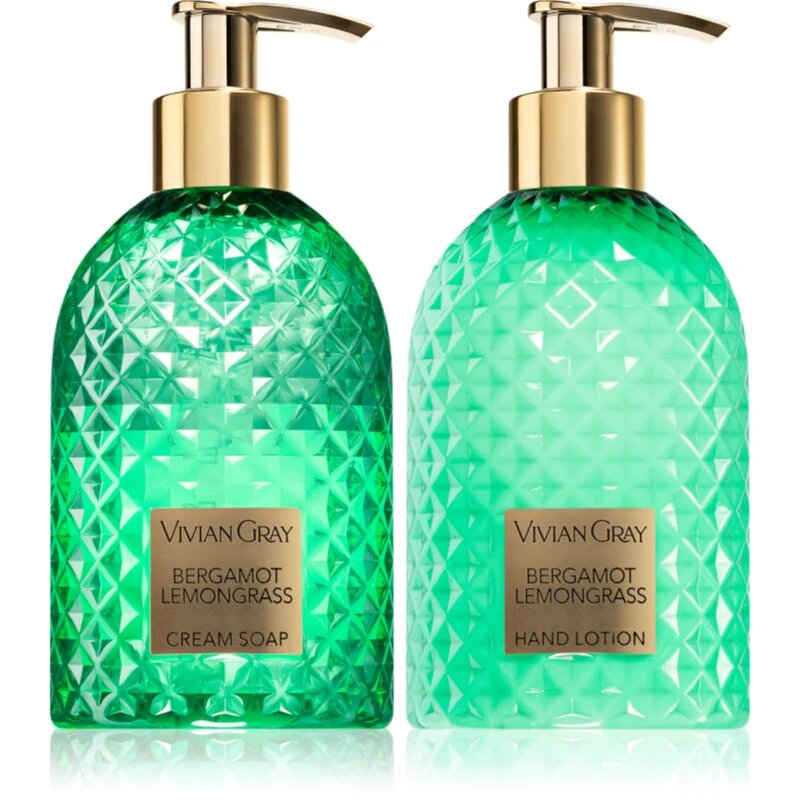 Vivian Gray Gemstone Bergamot & Lemongrass darilni set za roke 2x300 ml