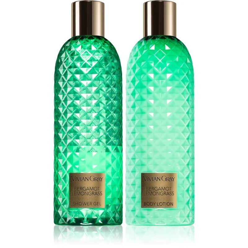 Vivian Gray Gemstone Bergamot & Lemongrass darilni set za telo 2x300 ml