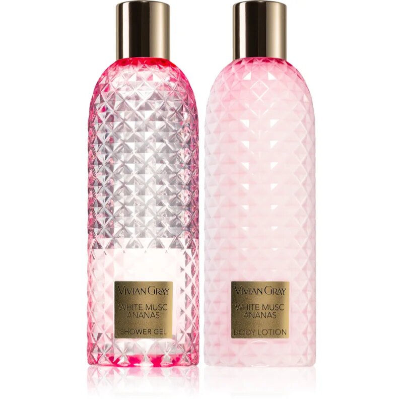 Vivian Gray Gemstone White Musc & Ananas darilni set za telo 2x300 ml