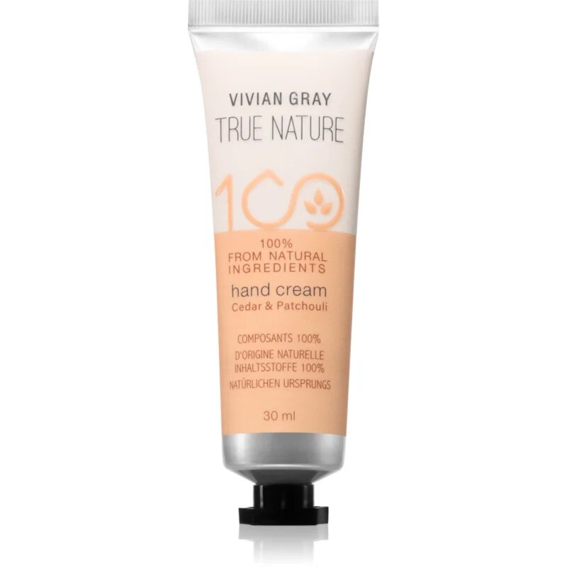 Vivian Gray True Nature Cedar & Patchouli vlažilna krema za roke 30 ml