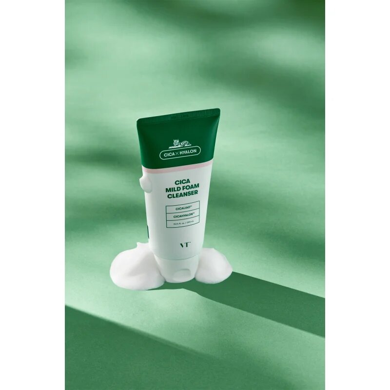 VT Cosmetics Cica Mild Foam Cleanser nežna čistilna pena s pomirjajočim učinkom 300 ml
