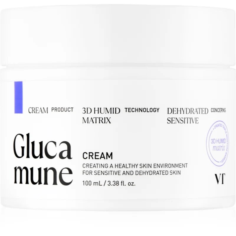 VT Cosmetics Glucamune Cream intenzivno vlažilna krema za krepitev kožne pregrade 100 ml