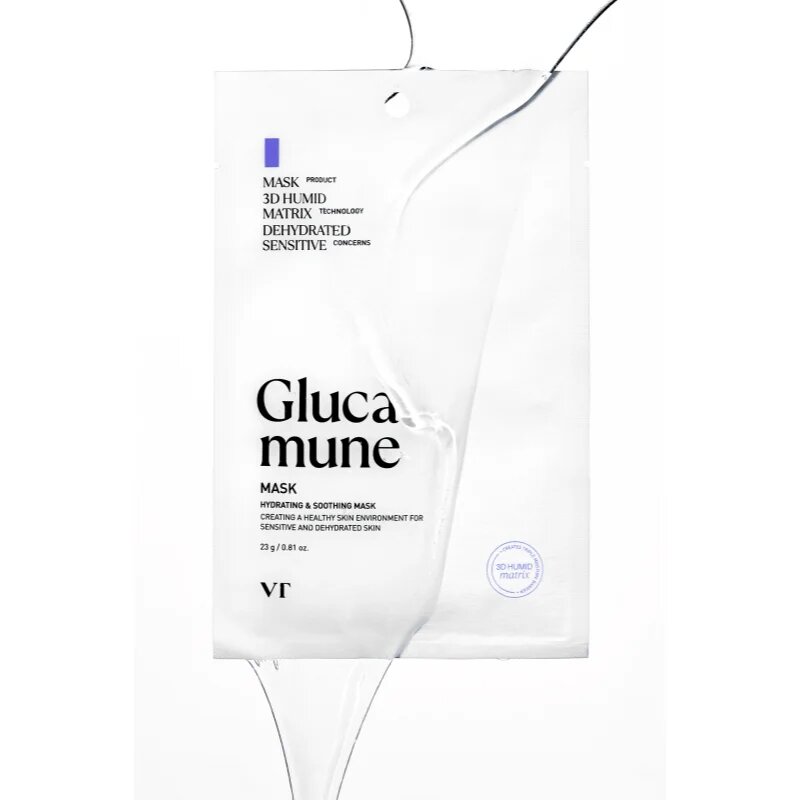VT Cosmetics Glucamune Mask vlažilna tekstilna maska s pomirjajočim učinkom 1 kos