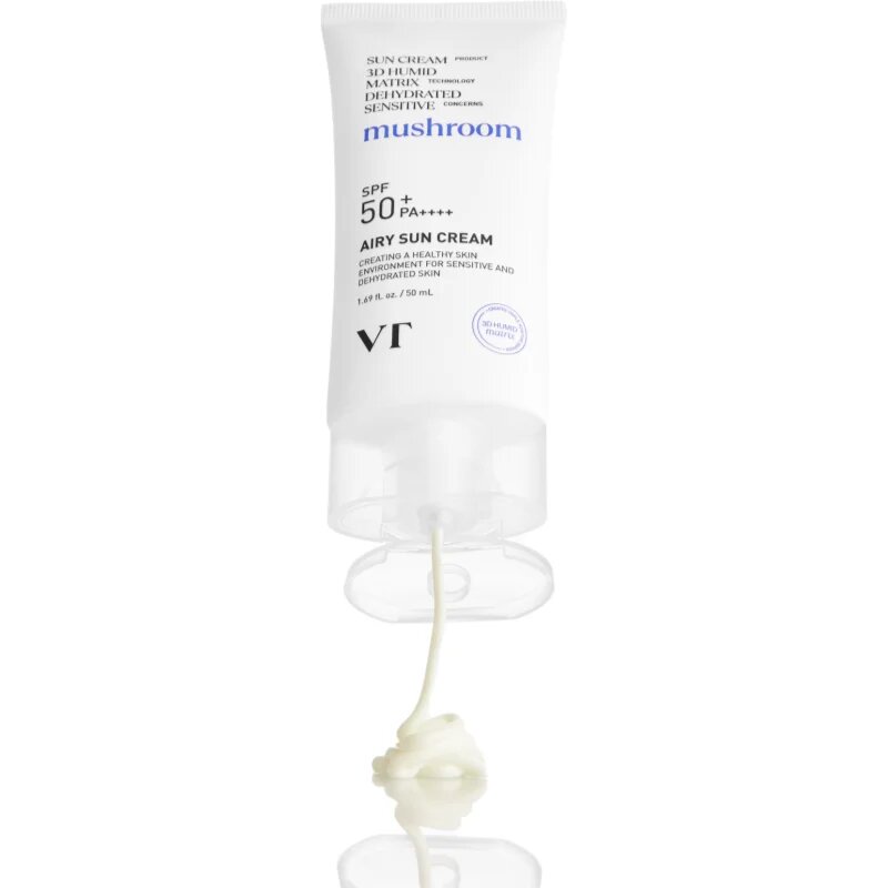 VT Cosmetics Mushroom Airy Sun Cream zaščitna krema za obraz z vlažilnim učinkom SPF 50+ 50 ml