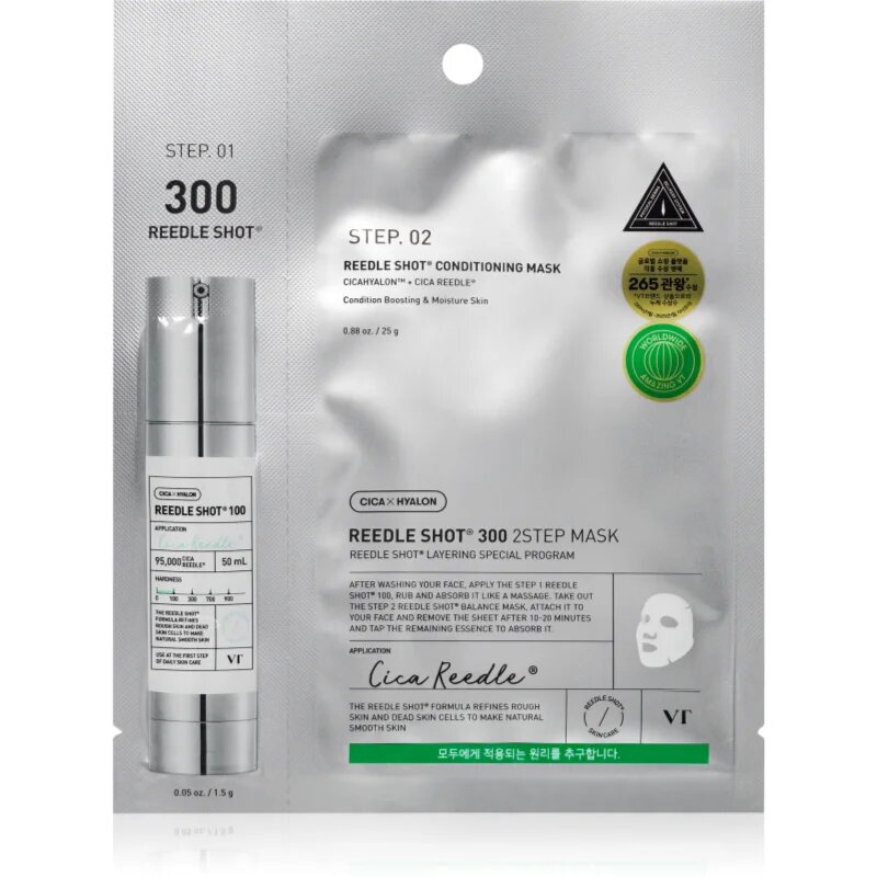 VT Cosmetics Reedle Shot 300 2-Step Mask intenzivna obnovitvena maska za dvostopenjsko nego kože 26.5 g