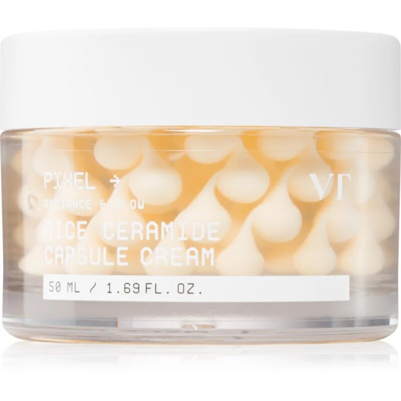 VT Cosmetics Rice Ceramide Capsule Cream posvetlitvena vlažilna krema za krepitev kožne pregrade 50 ml