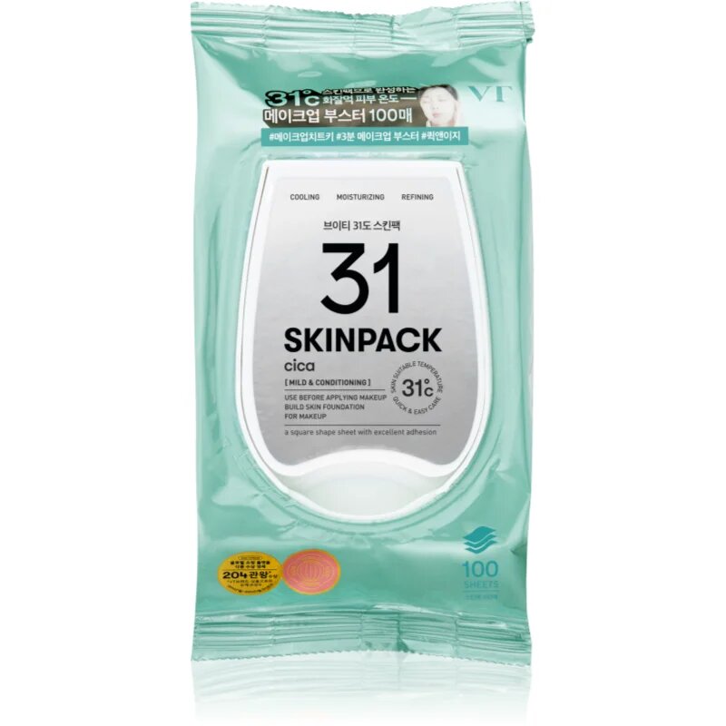 VT Cosmetics Skin Pack Mild eksfoliacijske blazinice s pomirjajočim učinkom 100 kos
