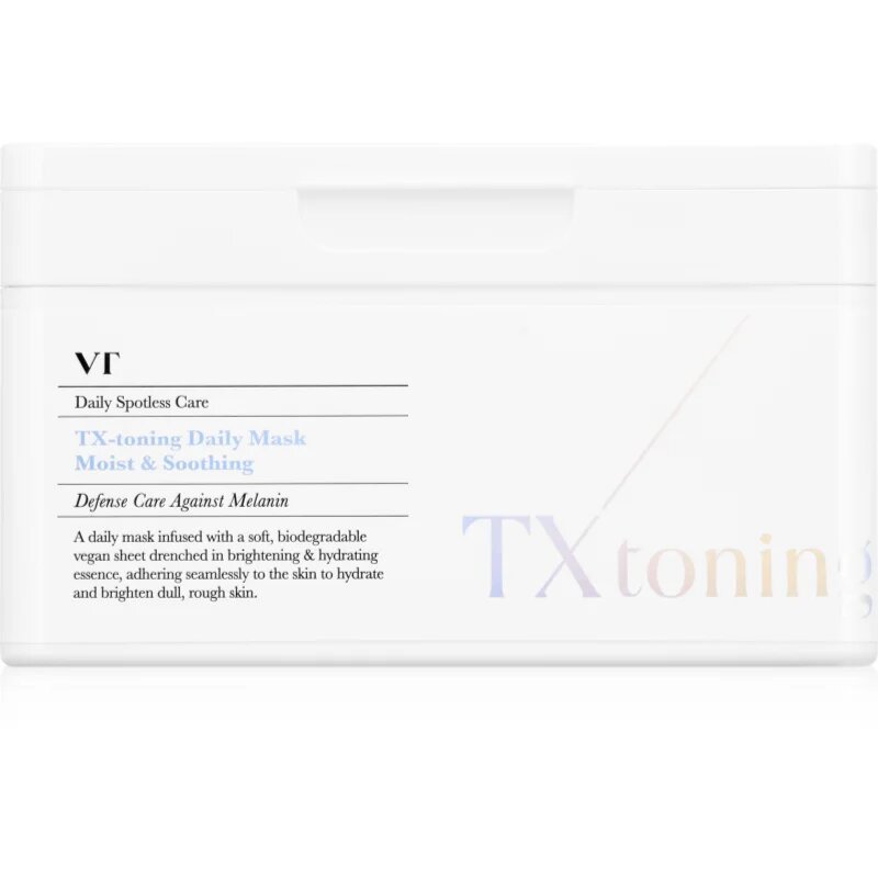 VT Cosmetics TX-Toning Daily Mask revitalizacijska maska iz platna proti pigmentnim madežem veliko pakiranje 30 kos