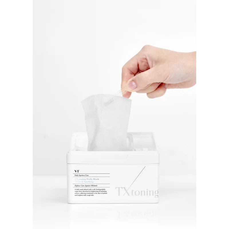 VT Cosmetics TX-Toning Daily Mask revitalizacijska maska iz platna proti pigmentnim madežem veliko pakiranje 30 kos