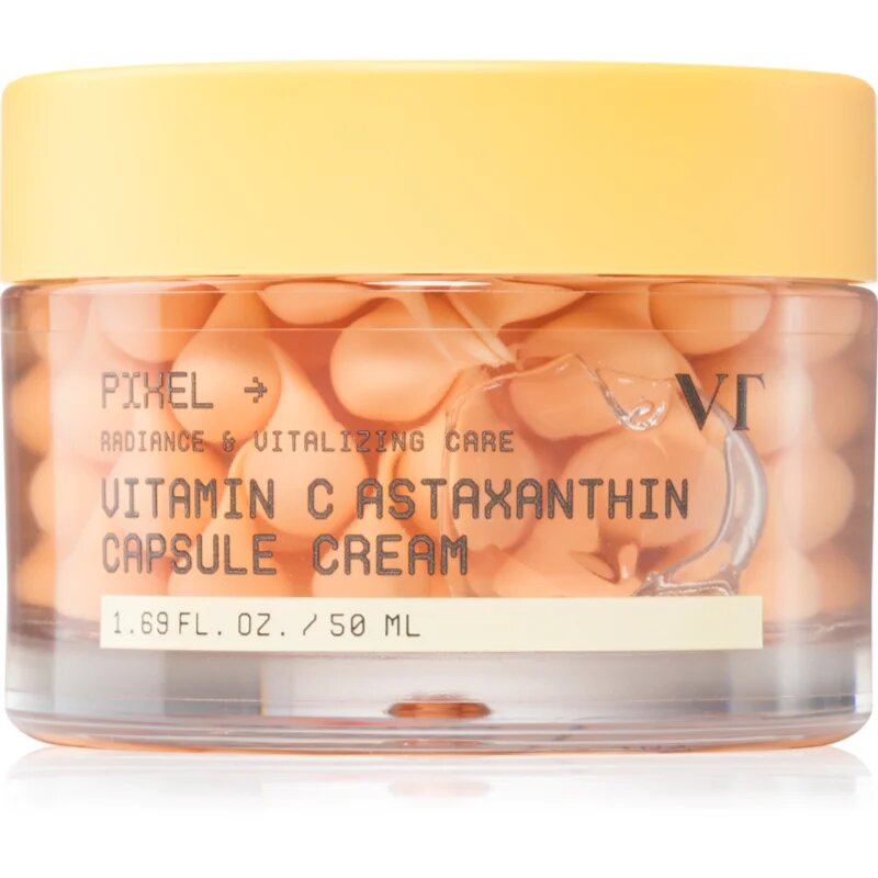 VT Cosmetics Vitamin C Astaxanthin Capsule Cream posvetlitvena vlažilna krema za poenotenje tona kože 50 ml