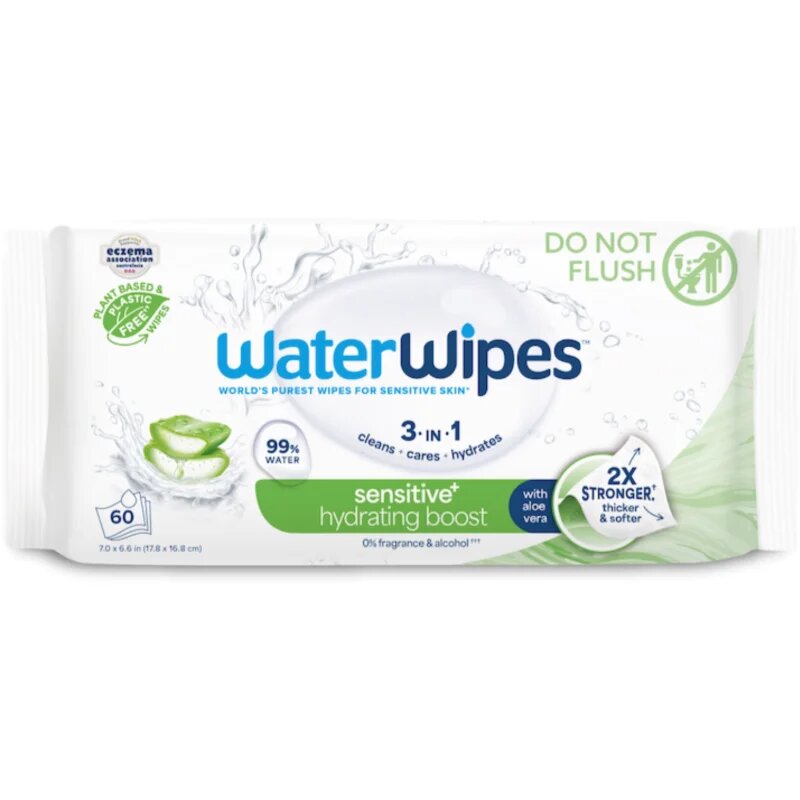 WaterWipes Hydrating Clean osvežilni vlažilni robčki 6x60 kos