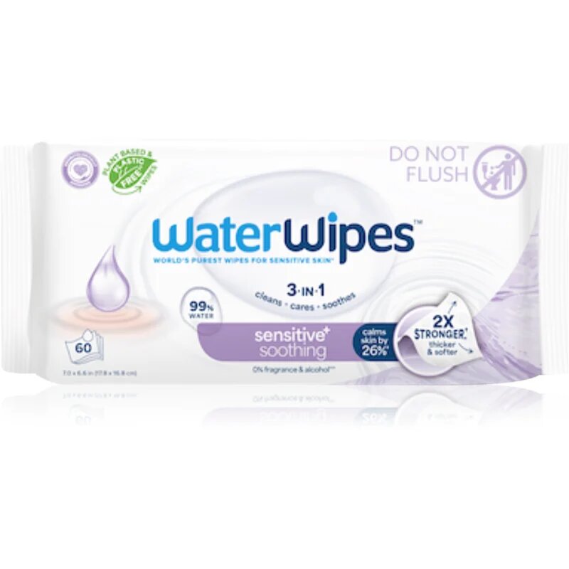 WaterWipes Soothing Clean otroški nežni vlažni robčki 60 kos