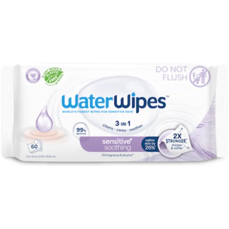 WaterWipes Soothing Clean otroški nežni vlažni robčki 6x60 kos