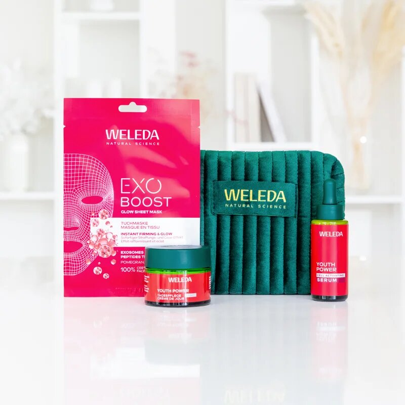 Weleda Astaxanthin Radiance Ritual darilni set za posvetlitev in zgladitev kože
