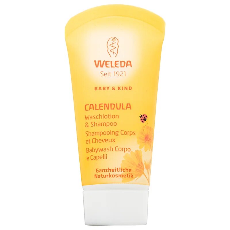Weleda Baby and Child šampon in gel za prhanje za otroke ognjič 20 ml