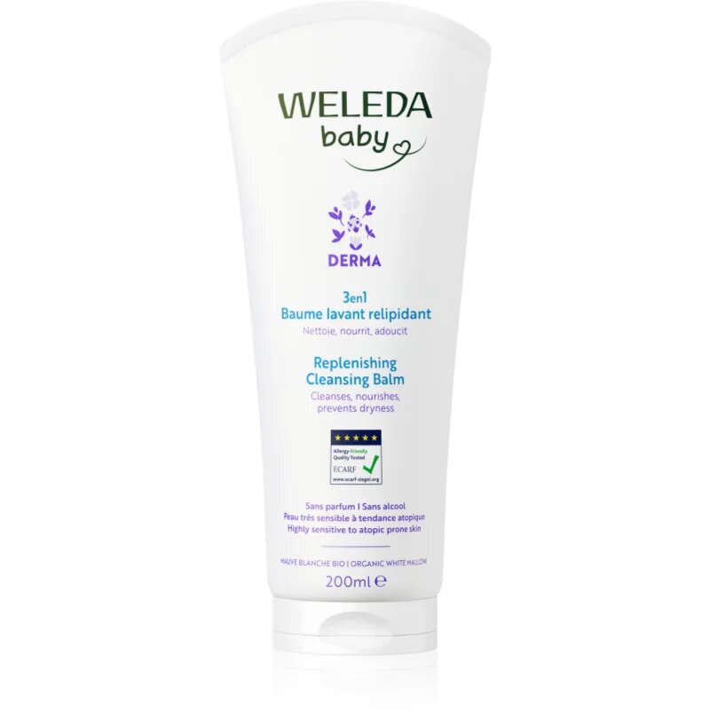Weleda Baby Derma balzam za umivanje za pomirjanje lasišča 200 ml