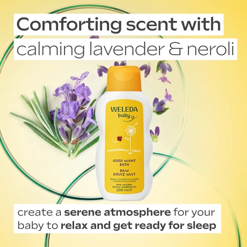 Weleda Baby ognjičeva kopel za dojenčke za lahko noč 200 ml