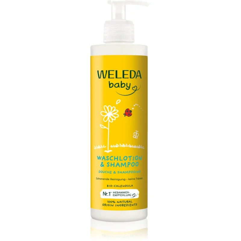 Weleda Baby šampon in gel za umivanje 2v1 za otroke Calendula officinalis 400 ml