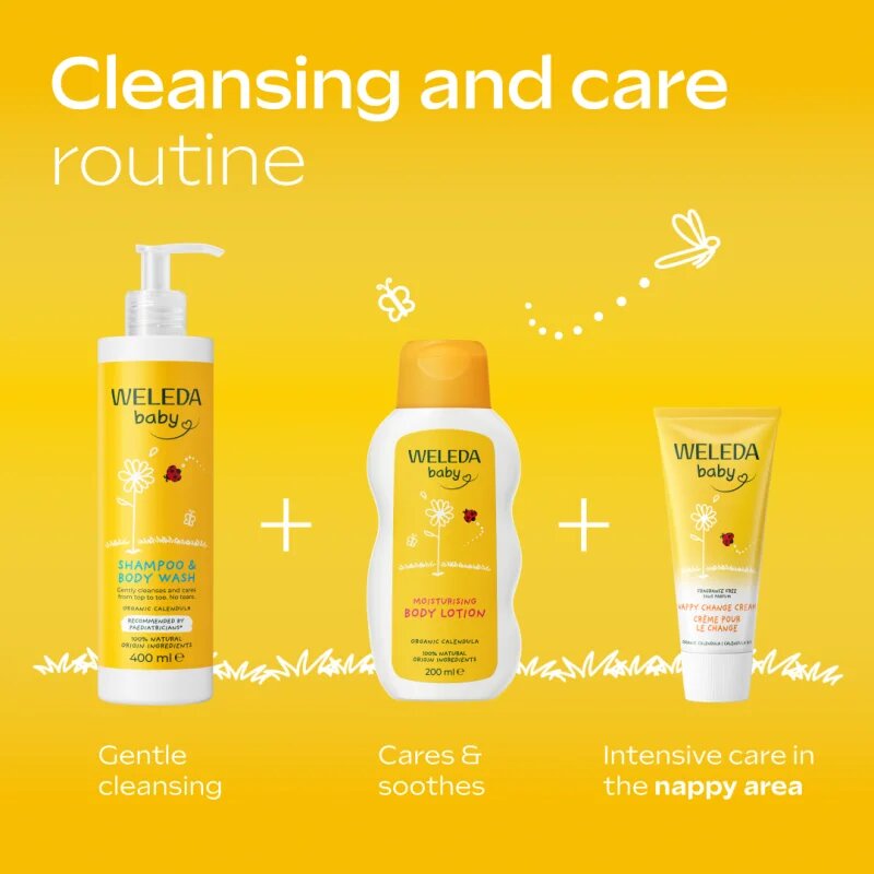Weleda Baby šampon in gel za umivanje 2v1 za otroke Calendula officinalis 400 ml